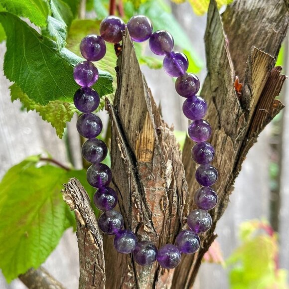 Amethyst Gemstone Bracelet Handmade - Picture 4 of 6
